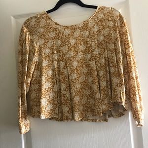 Floral yellow blouse
